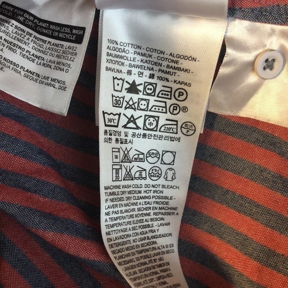 Levi’s Dress Red Blue One Pocket Stripe Fitted Waist S - Picture 7 of 7